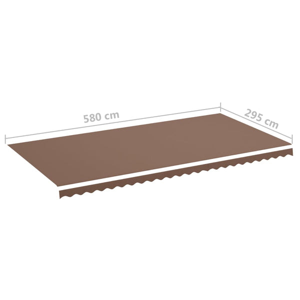 vidaXL Awning Fabric Brown 6x3 m