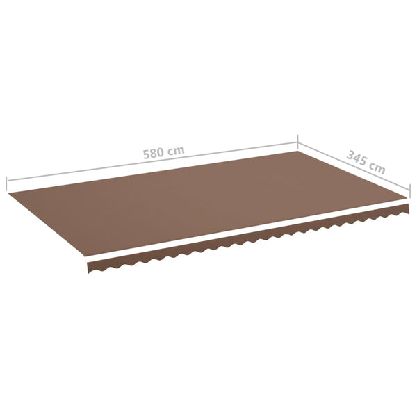 vidaXL Awning Fabric Brown 6x3.5 m