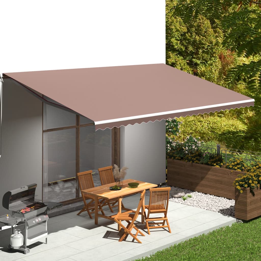 vidaXL Awning Fabric Brown 6x3.5 m