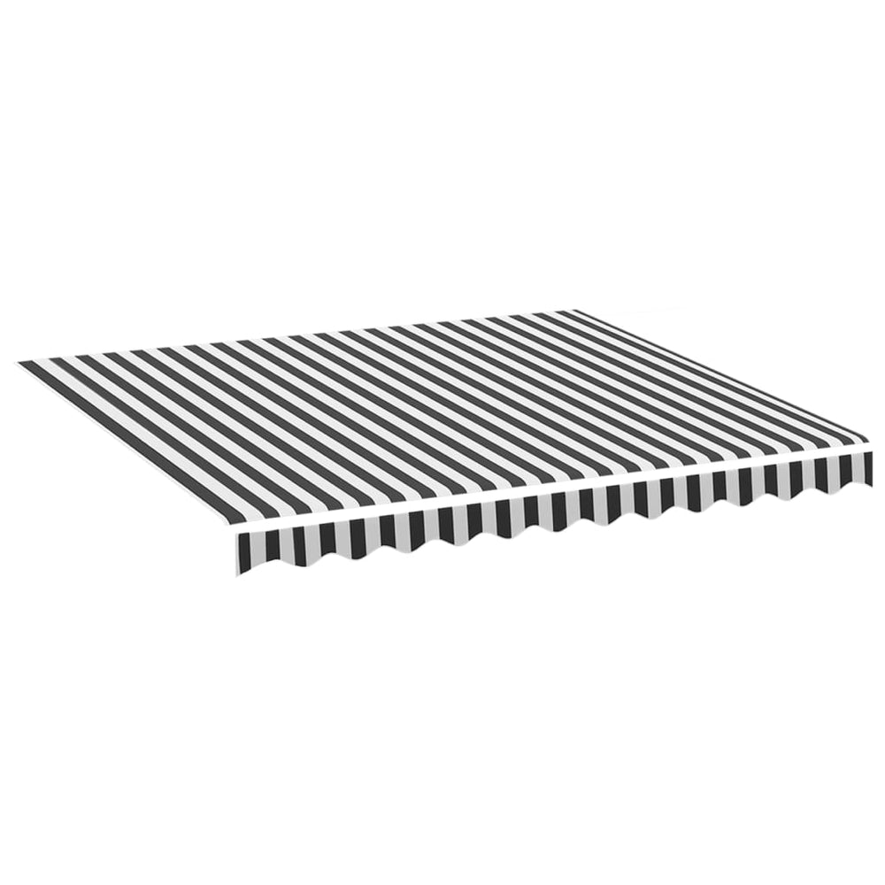 vidaXL Awning Fabric Anthracite and White 3x2.5 m