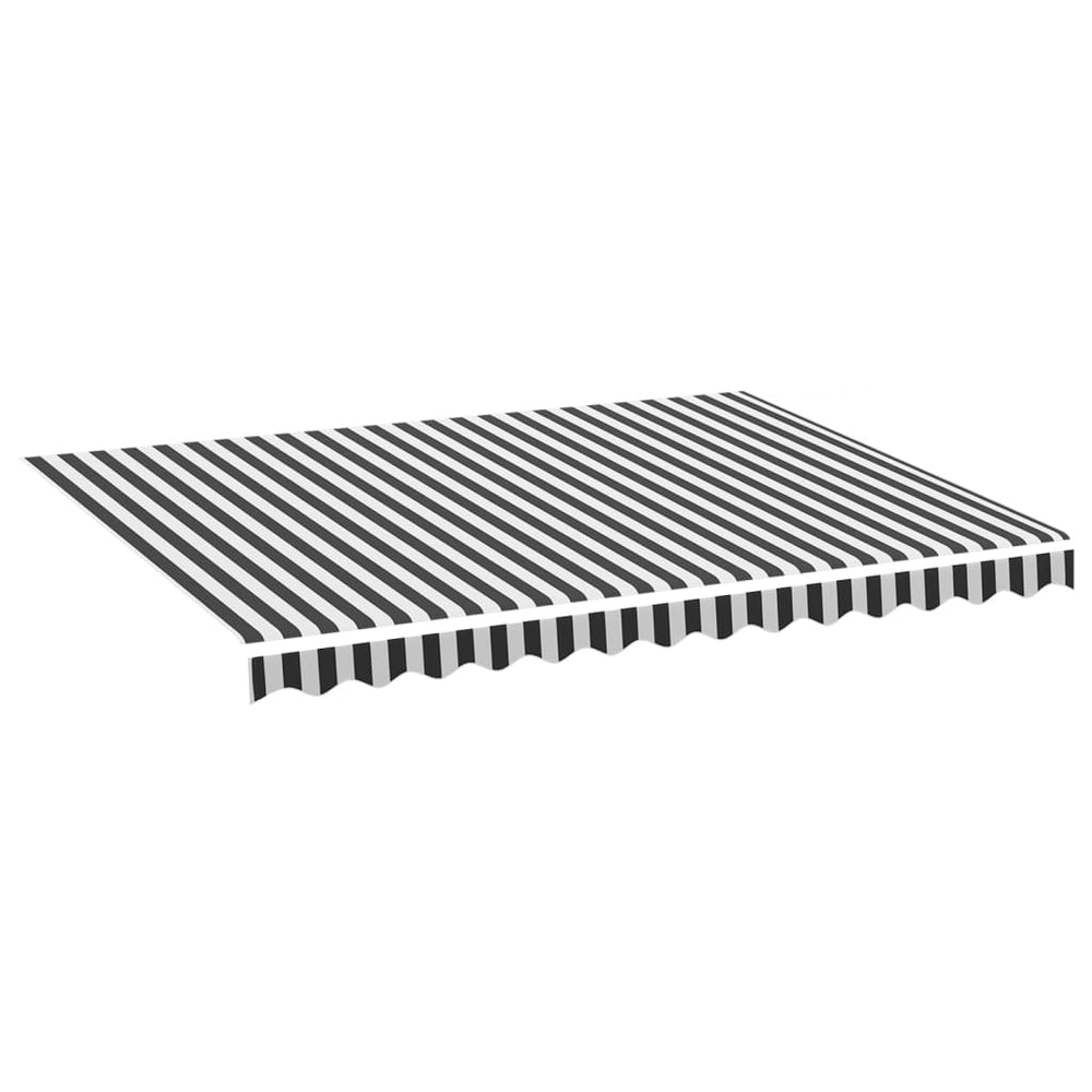 vidaXL Awning Fabric Anthracite and White 3.5x2.5 m