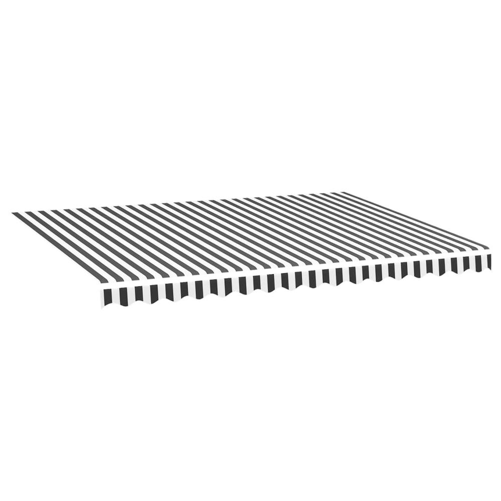 vidaXL Awning Fabric Anthracite and White 4x3 m