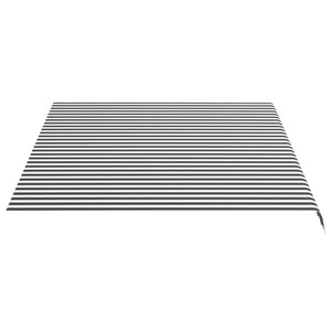 vidaXL Awning Fabric Anthracite and White 4x3 m