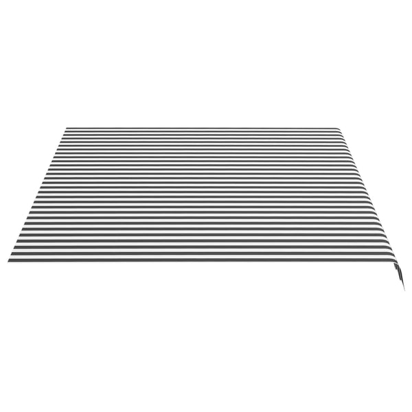 vidaXL Awning Fabric Anthracite and White 4x3 m