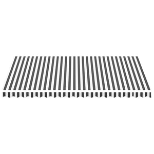 vidaXL Awning Fabric Anthracite and White 4.5x3 m