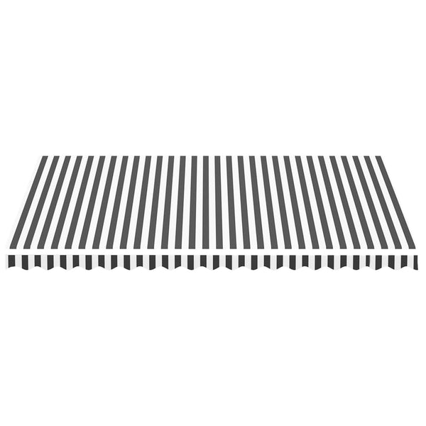 vidaXL Awning Fabric Anthracite and White 4.5x3 m