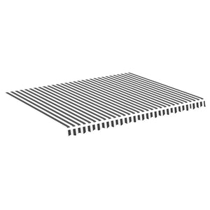 vidaXL Awning Fabric Anthracite and White 4.5x3.5 m