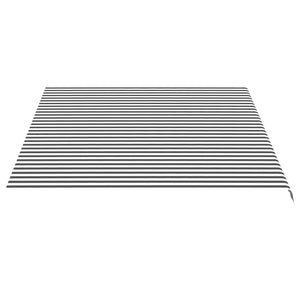 vidaXL Awning Fabric Anthracite and White 4.5x3.5 m