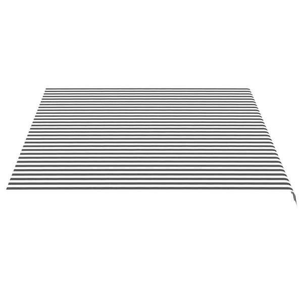 vidaXL Awning Fabric Anthracite and White 4.5x3.5 m