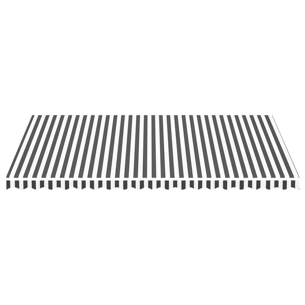 vidaXL Awning Fabric Anthracite and White 5x3 m