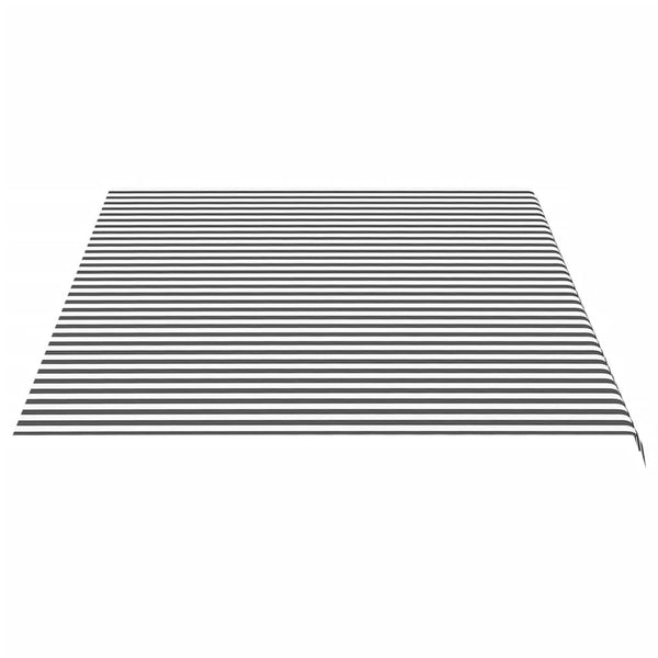 vidaXL Awning Fabric Anthracite and White 5x3.5 m