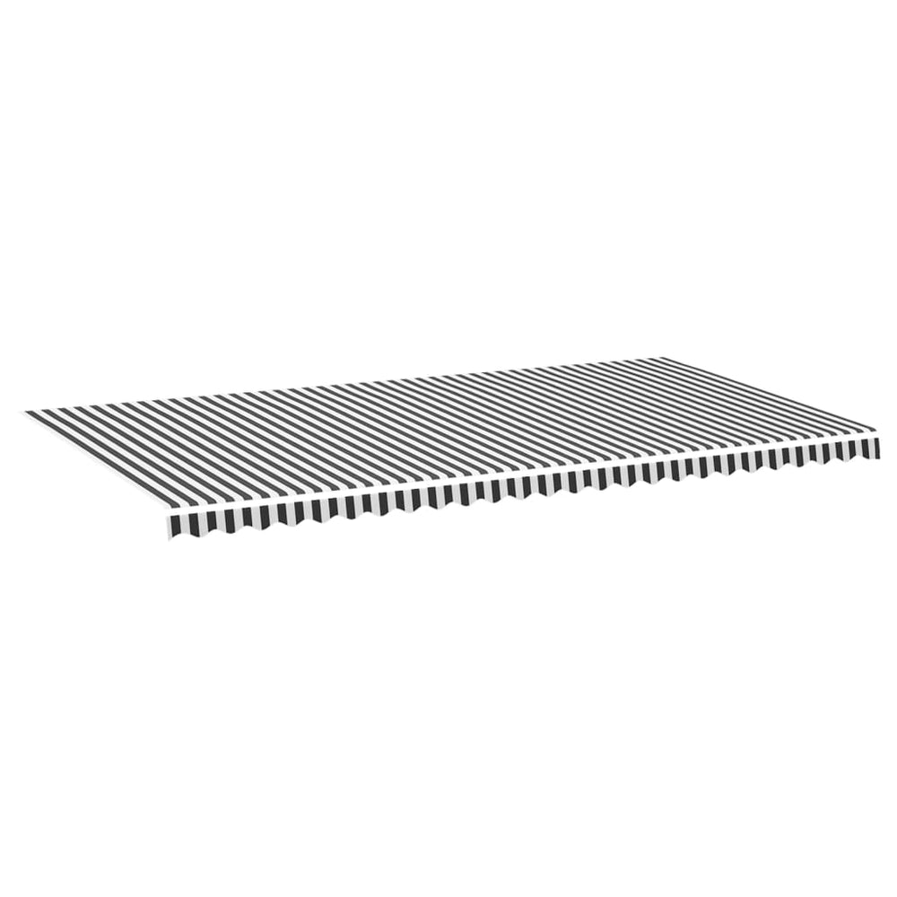 vidaXL Awning Fabric Anthracite and White 6x3 m