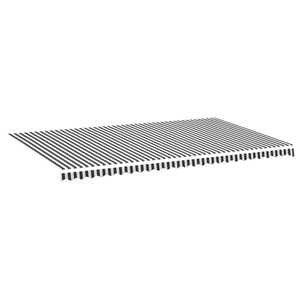 vidaXL Awning Fabric Anthracite and White 6x3.5 m