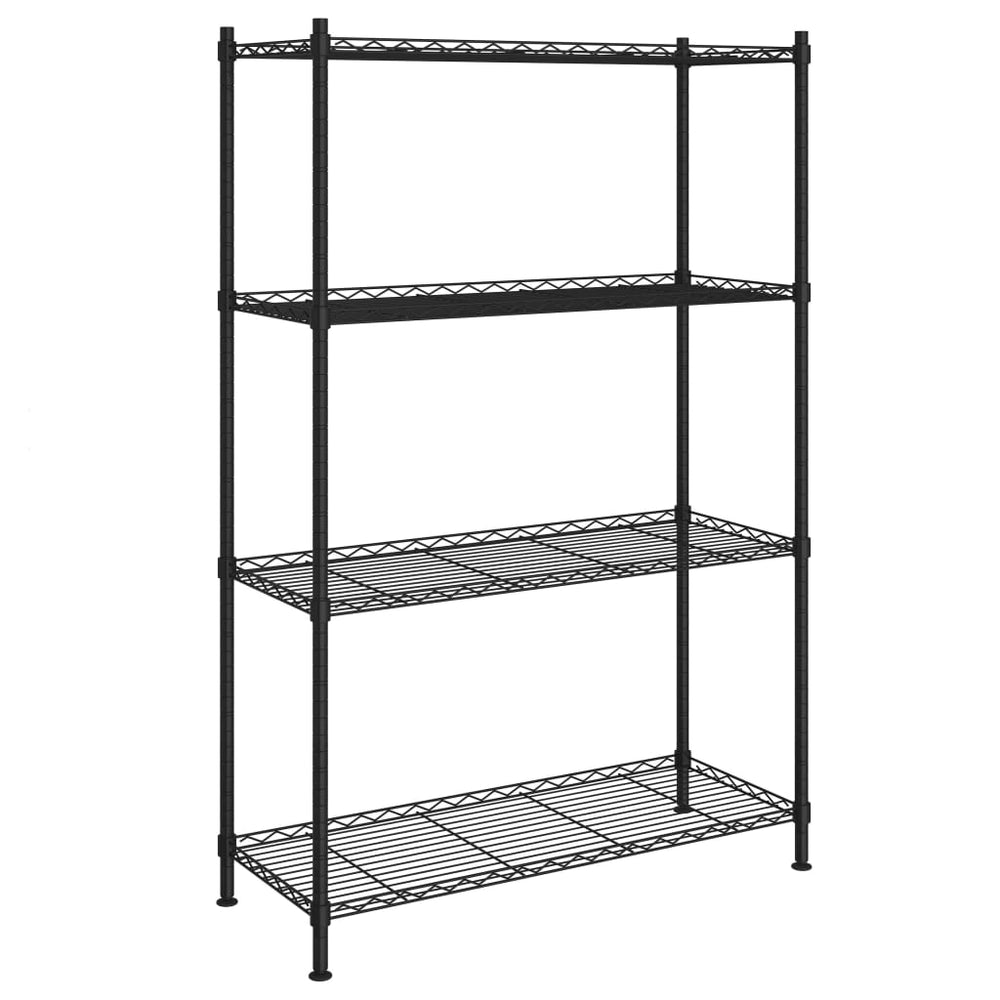 vidaXL Storage Rack with 4 Shelves 90x35x137 cm Black 200 kg