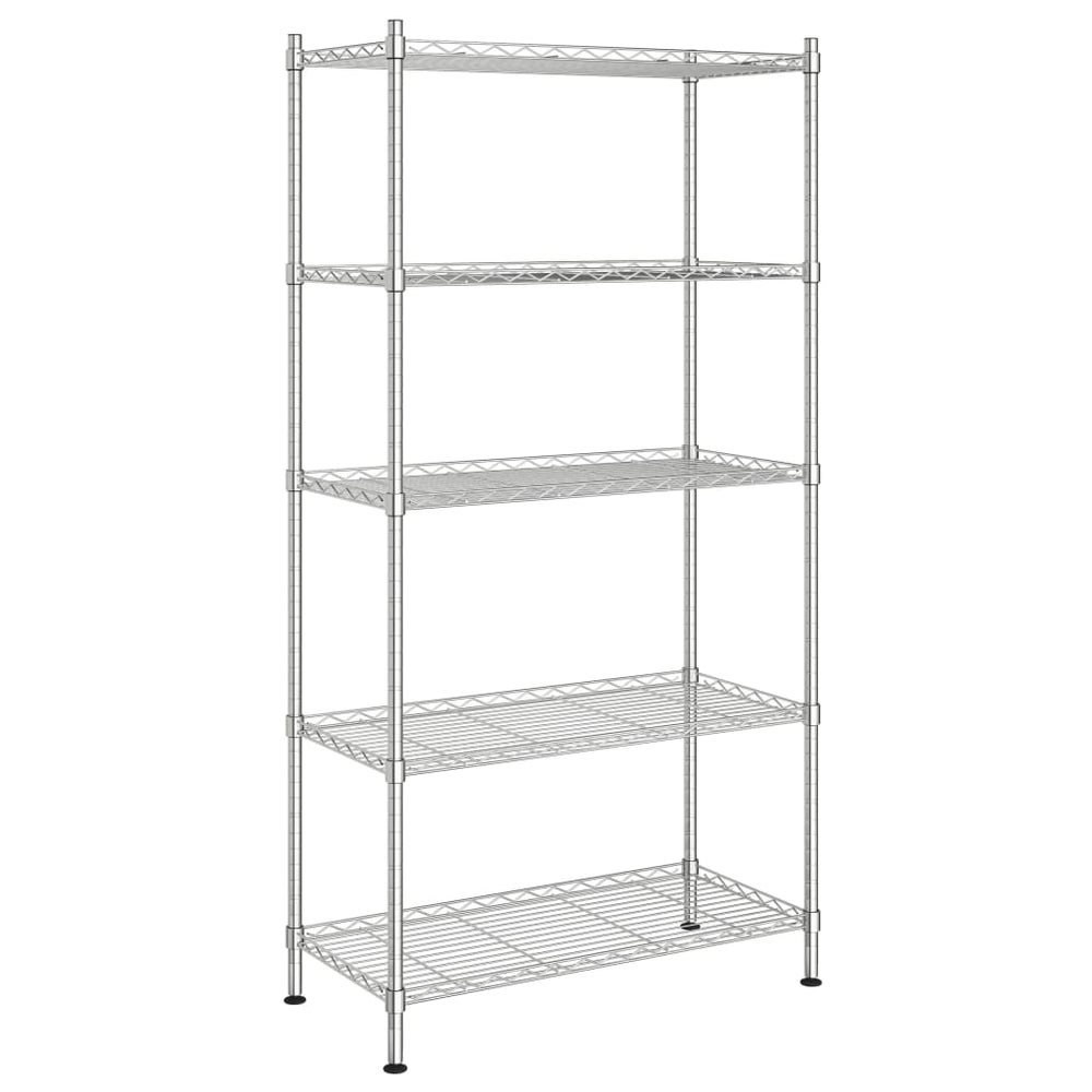 vidaXL 5-Tier Storage Rack 90x35x180 cm Chrome 250 kg