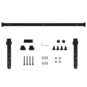 Mini Schiebetürbeschlag Set für Schranktüren Carbonstahl 152 cm