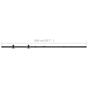 vidaXL Mini Sliding Door Hardware Kit for Cabinet Doors Carbon Steel 200 cm