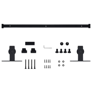 vidaXL Mini Sliding Door Hardware Kit for Cabinet Doors Carbon Steel 122 cm
