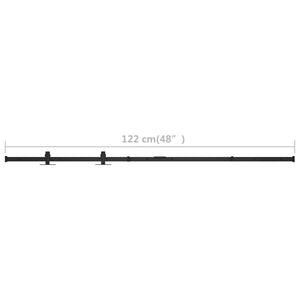 vidaXL Mini Sliding Door Hardware Kit for Cabinet Doors Carbon Steel 122 cm