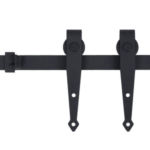 vidaXL Mini Sliding Door Hardware Kit for Cabinet Doors Carbon Steel 200 cm