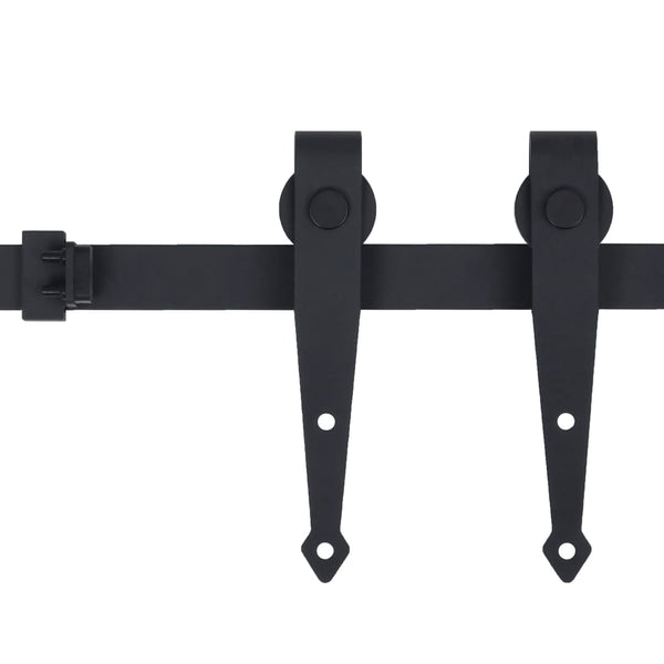 vidaXL Mini Sliding Door Hardware Kit for Cabinet Doors Carbon Steel 200 cm