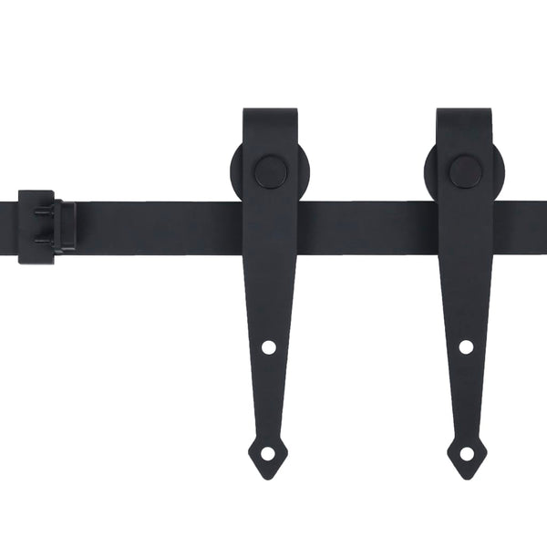 vidaXL Mini Sliding Door Hardware Kit for Cabinet Doors Carbon Steel 152 cm