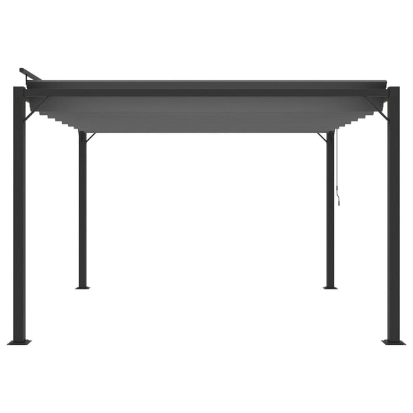 vidaXL Pergola with Louvered Roof 3x3 m Anthracite Fabric and Aluminum