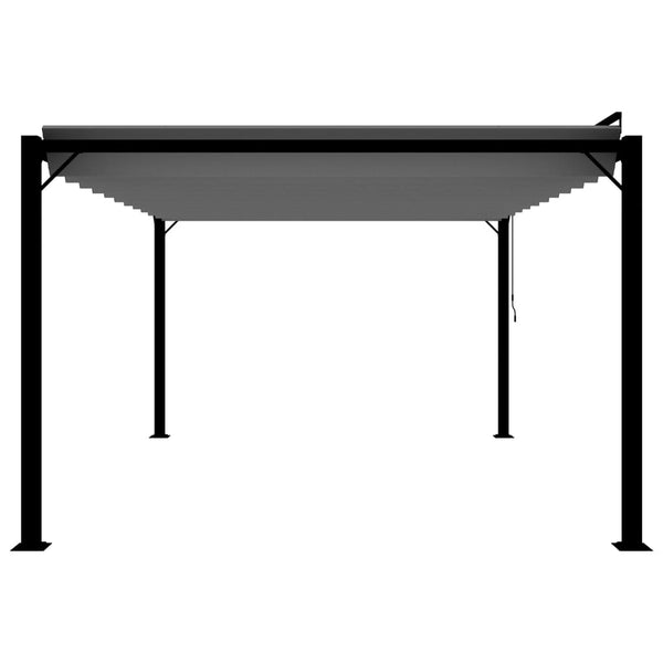 vidaXL Louvred Roof Pergola 3x4 m Anthracite Fabric and Aluminium