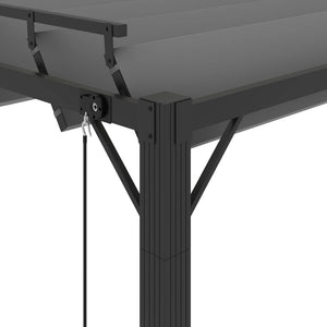 vidaXL Louvred Roof Pergola 3x4 m Anthracite Fabric and Aluminium