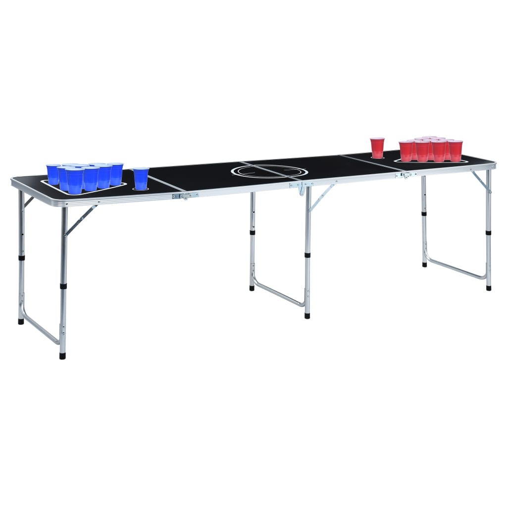 vidaXL Beer Pong Table with Cups and Balls Foldable 240 cm