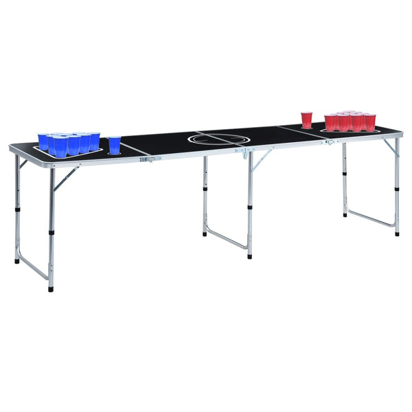 vidaXL Beer Pong Table with Cups and Balls Foldable 240 cm