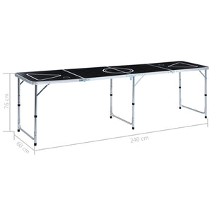 vidaXL Beer Pong Table with Cups and Balls Foldable 240 cm