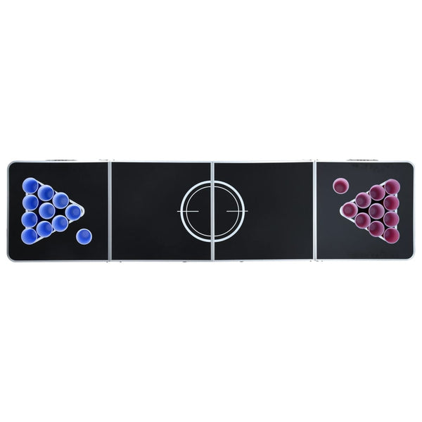 vidaXL Beer Pong Table with Cups and Balls Foldable 240 cm