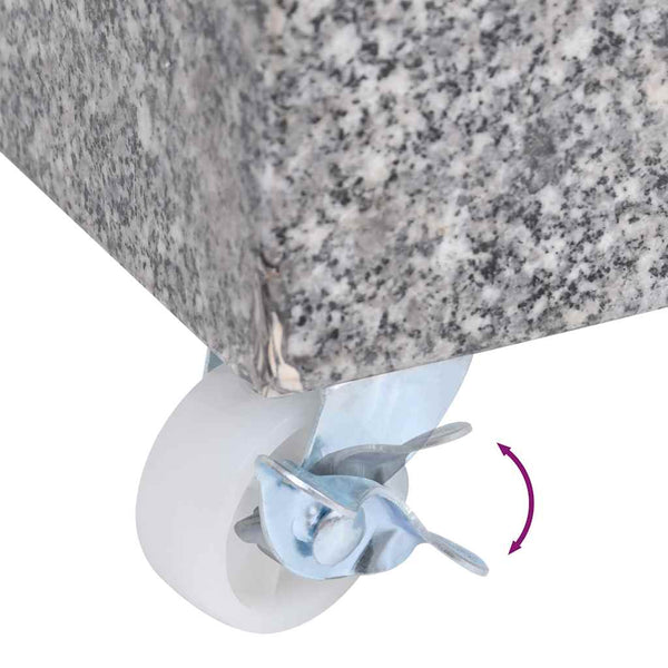 vidaXL Umbrella Stand Light Grey 45x25x8.3 cm Granite