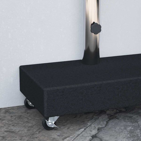 vidaXL Parasol Base Black 45x25x8 cm Granite