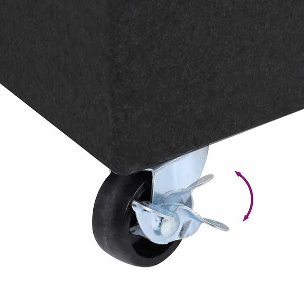 vidaXL Parasol Base Black 45x25x8 cm Granite