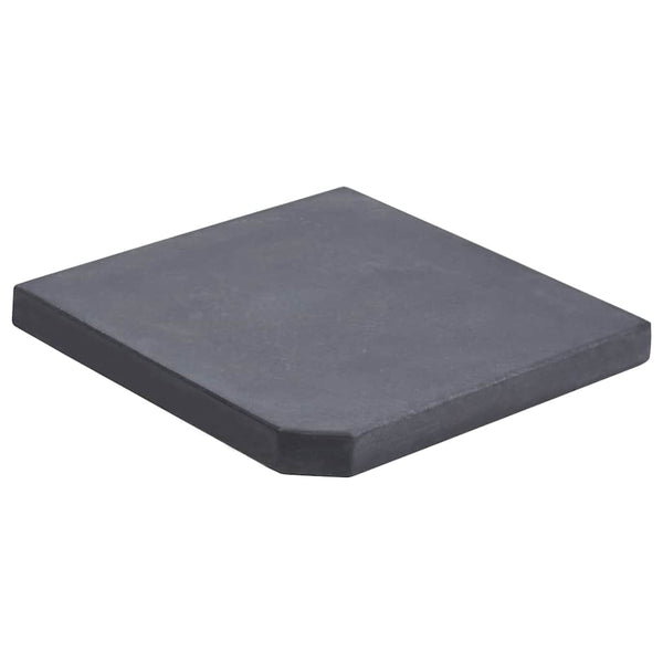 vidaXL Parasol Base Plate Black Granite Square 25 kg