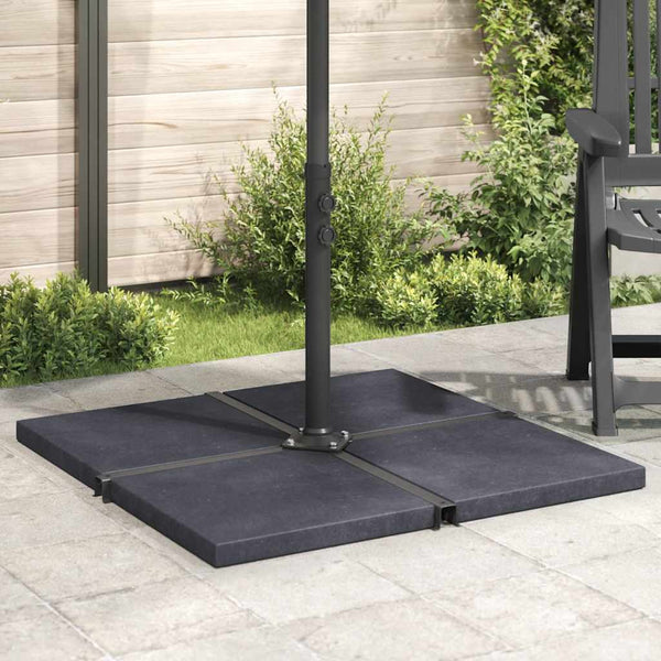 vidaXL Parasol Base Plate Black Granite Square 25 kg
