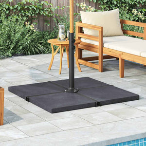vidaXL Parasol Base Plate Black Granite Square 25 kg