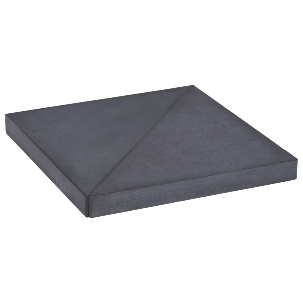 vidaXL Parasol Base Weight Black Granite Square 15 kg