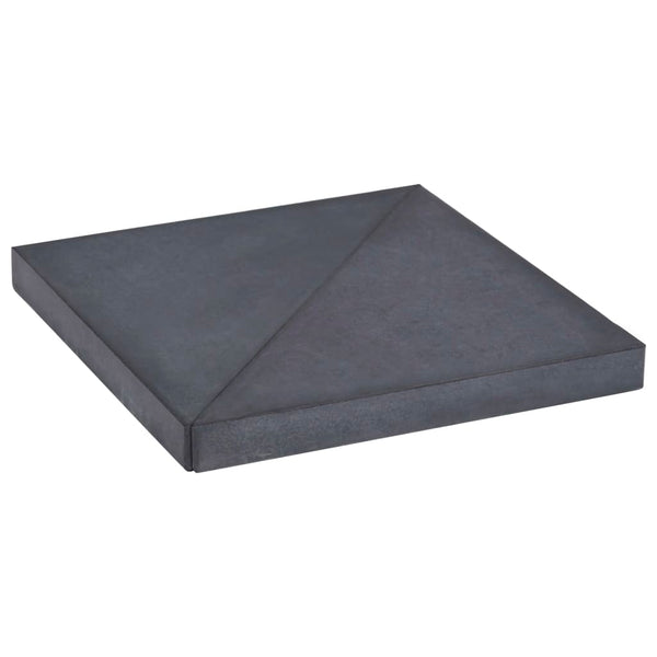 vidaXL Parasol Base Weight Black Granite Square 15 kg