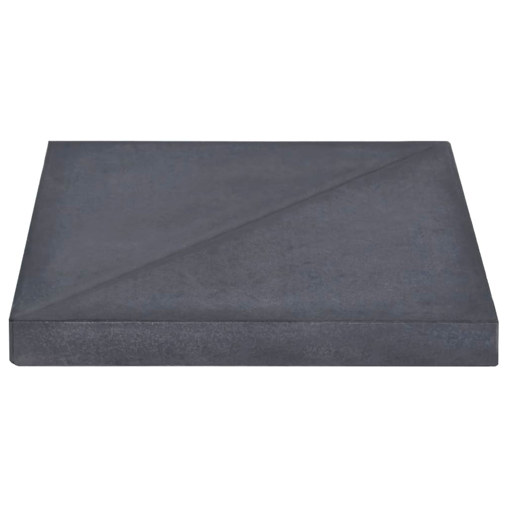 vidaXL Parasol Base Weight Black Granite Square 15 kg