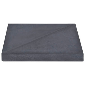 vidaXL Parasol Base Weight Black Granite Square 15 kg