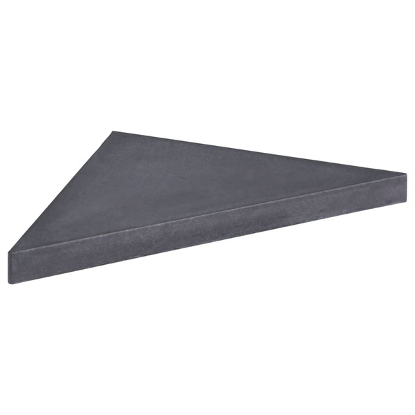 vidaXL Parasol Base Weight Black Granite Square 15 kg