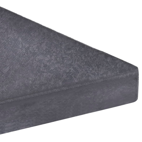 vidaXL Parasol Base Weight Black Granite Square 15 kg