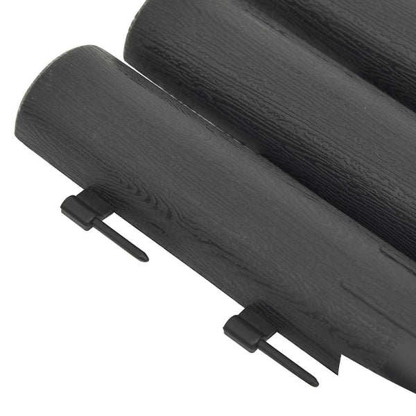 vidaXL Garden Edging 36 pcs. Anthracite 10 m PP
