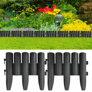 vidaXL Garden Edging 36 pcs. Anthracite 10 m PP
