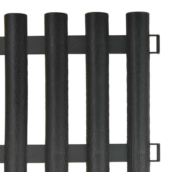 vidaXL Lawn Edging 17 pcs. Anthracite 10 m PP