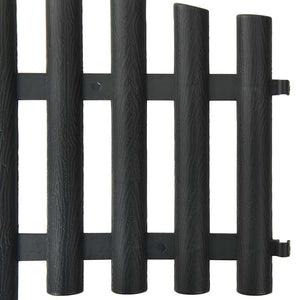 vidaXL Lawn Edging 17 pcs. Anthracite 10 m PP