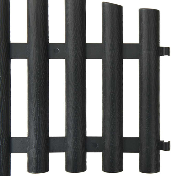 vidaXL Lawn Edging 17 pcs. Anthracite 10 m PP